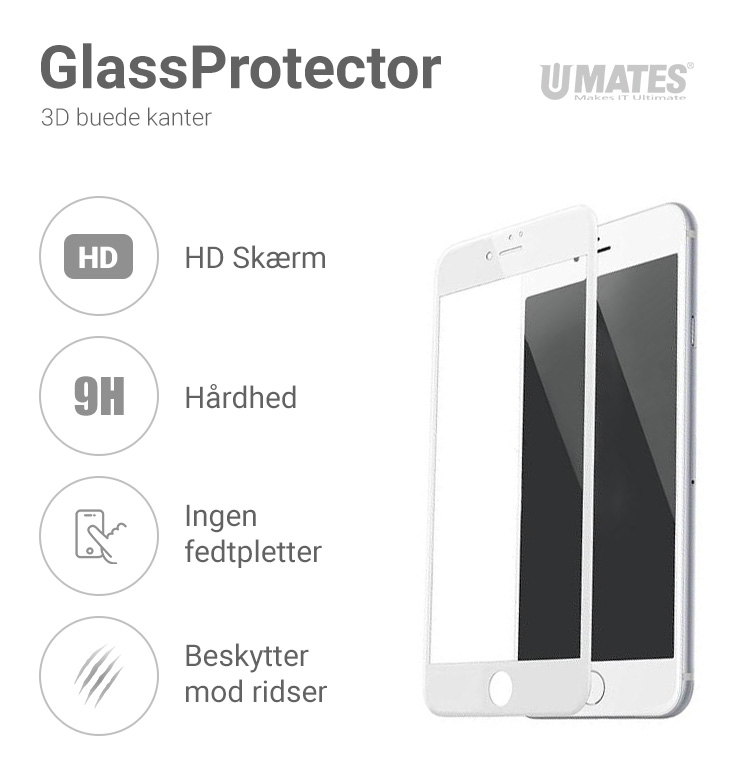 Umates GlassProtector IPhone White Details